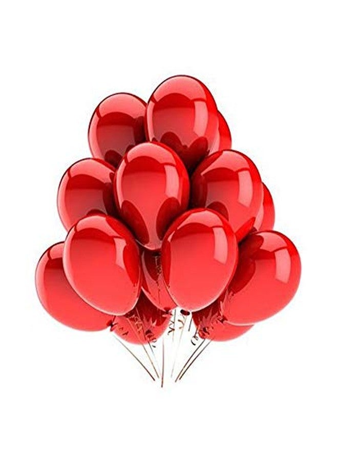 Vail Creations بالونات معدنية مقاس 10 بوصات من إنتاج شركة Vail Creations، صنع في الهند، لتزيين حفلات أعياد الميلاد/حفلات الذكرى السنوية (أحمر، عبوة من 100 بالون) - Image 1